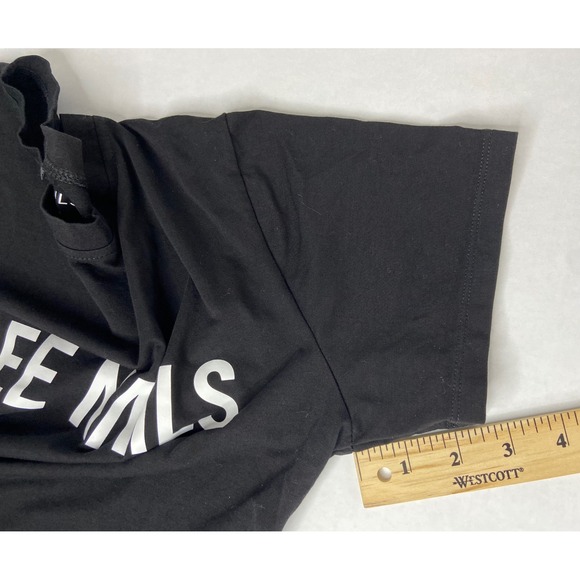 Three Nails Black Crop Top XS Christian Graphic Tee Womens Activewear Shirt - Picture 7 of 10